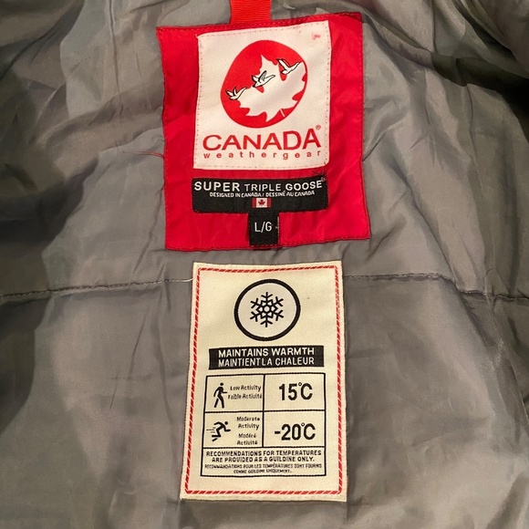 Fairweather CANADA WEATHER GEAR Bomber Jacket Warm Super Triple Goose Grey L - Picture 11 of 15